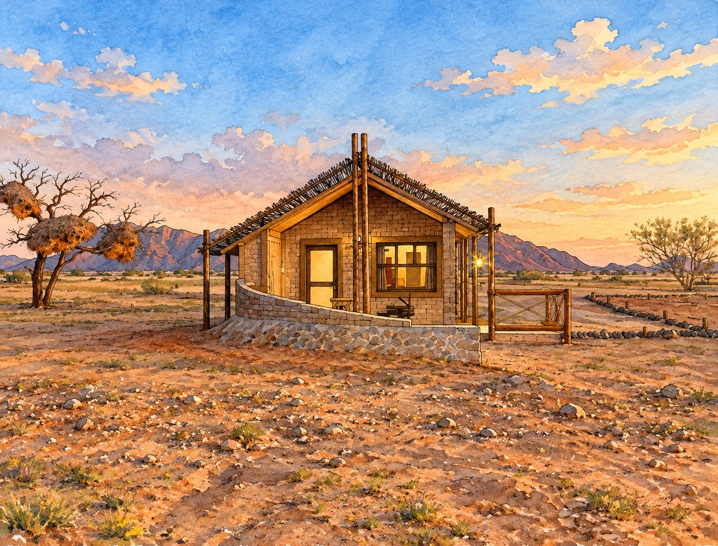 Illustration of Desert Camp 路 exterior of a unit Illustration of Desert Camp 路 exterior of a unit
