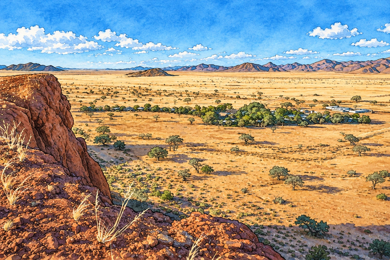 Illustration of Gondwana Namib Desert Lodge · desert overview